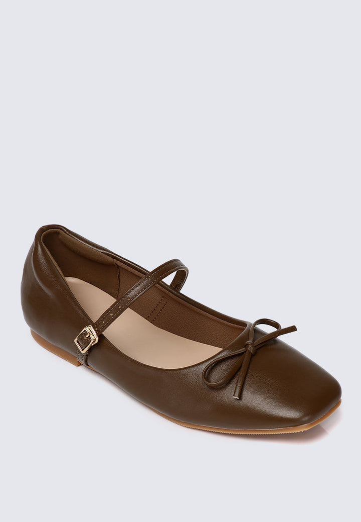 Nica Comfy Ballerina In Mocha Coffee