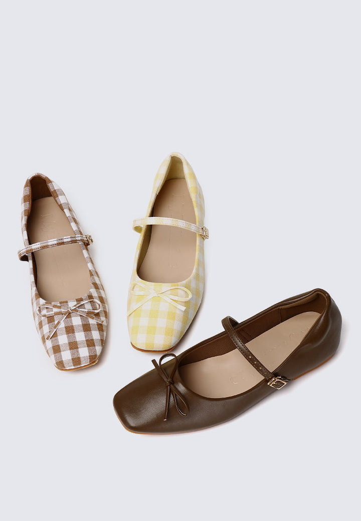 Nica Comfy Ballerina In Mocha Coffee