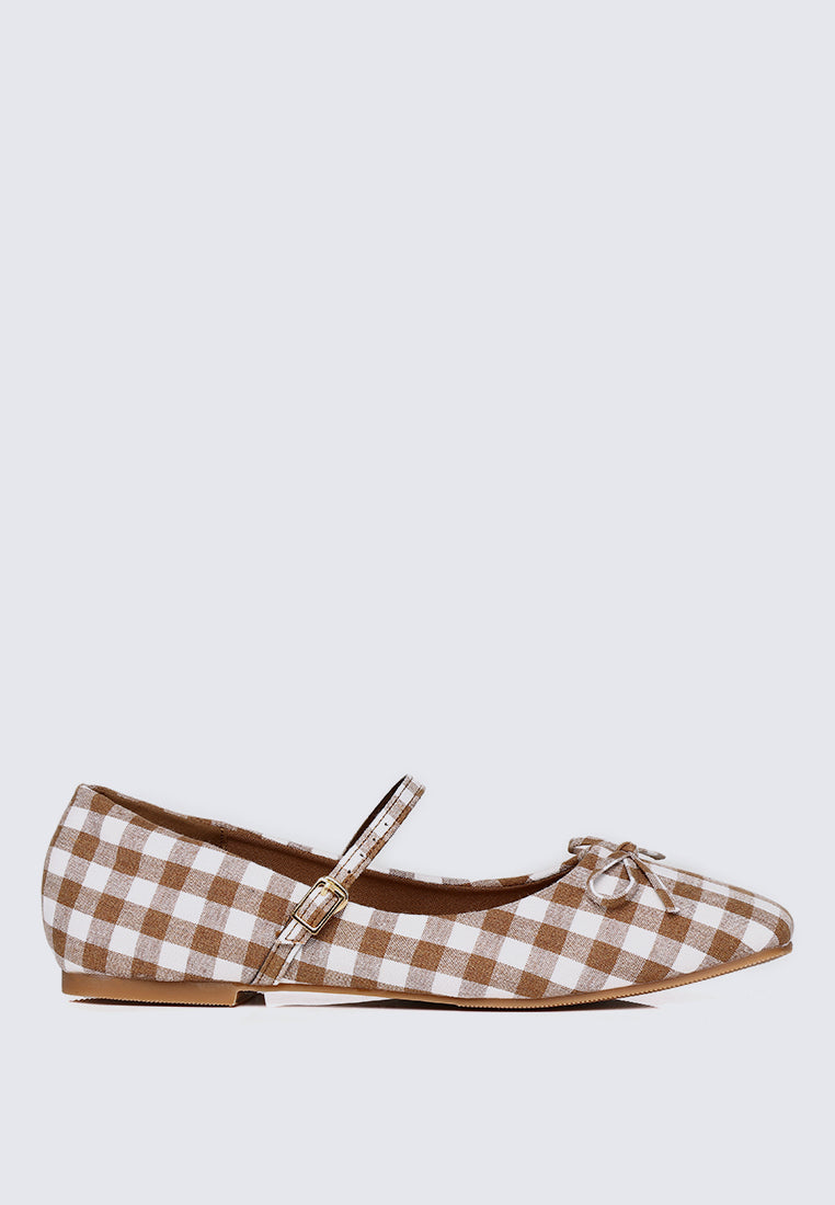 Nica Comfy Ballerina In Soft Taupe