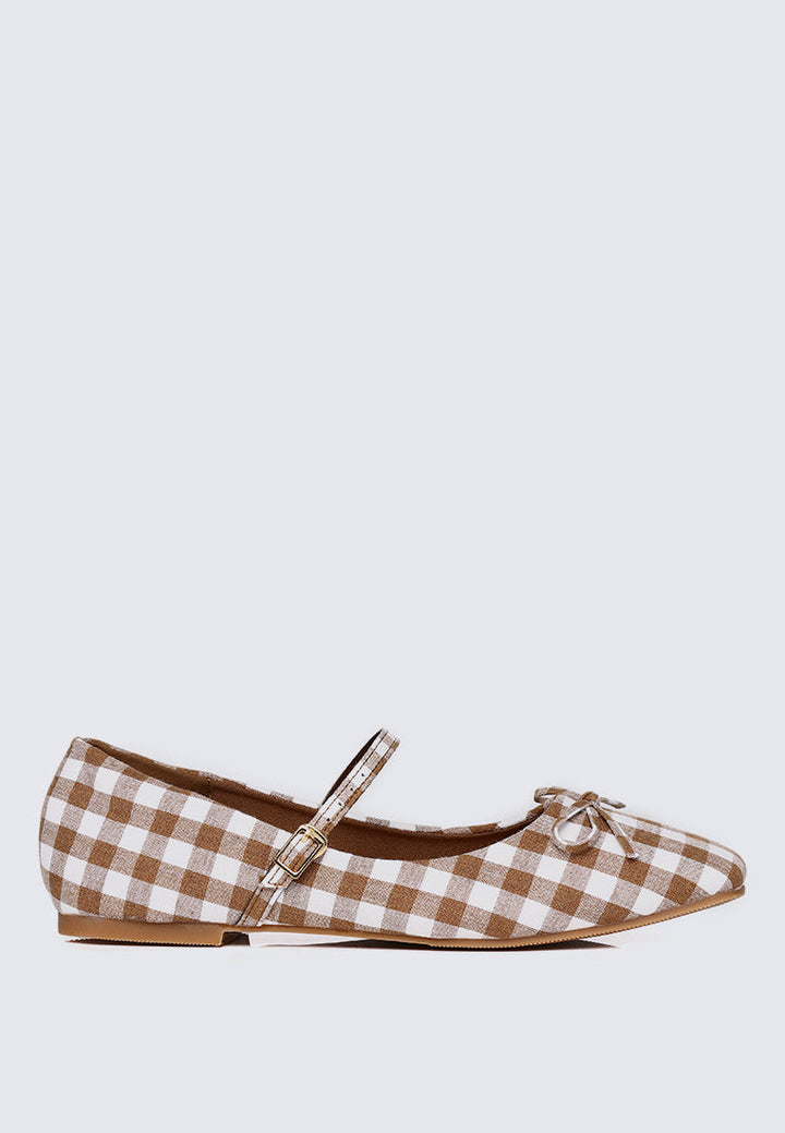 Nica Comfy Ballerina In Soft Taupe