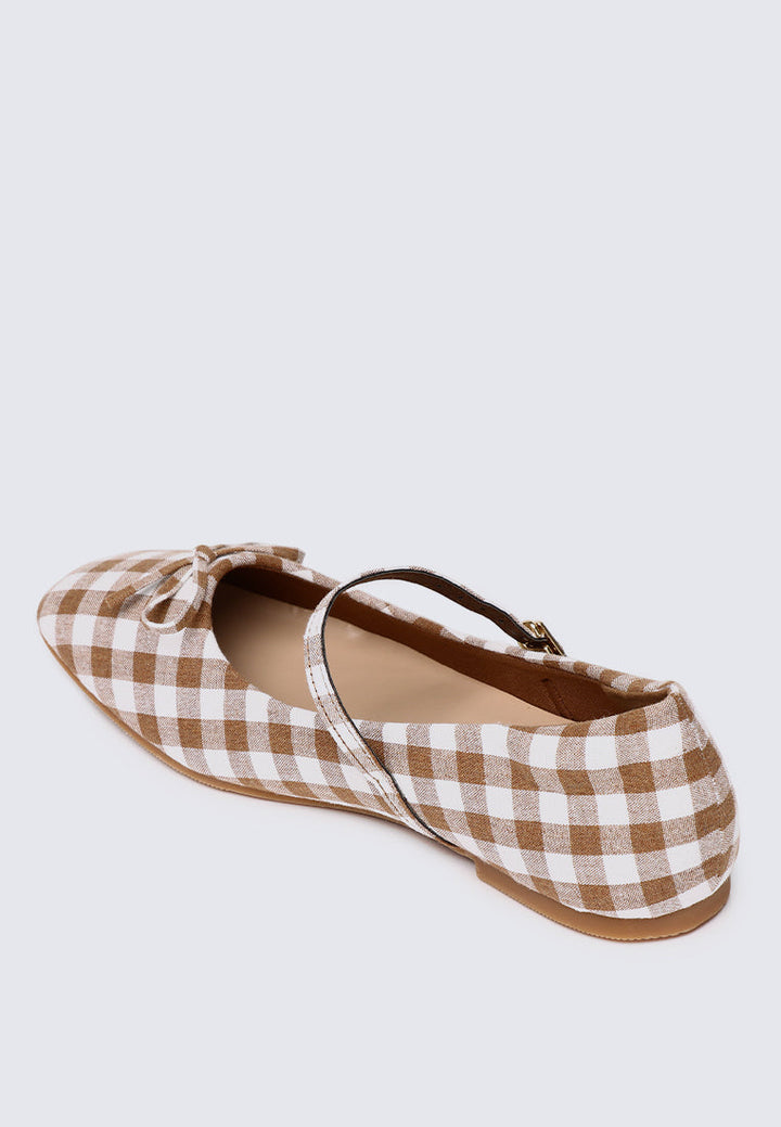 Nica Comfy Ballerina In Soft Taupe