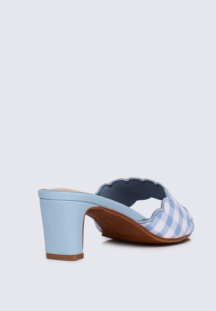 Carmen Comfy Heels In Cotton Blue