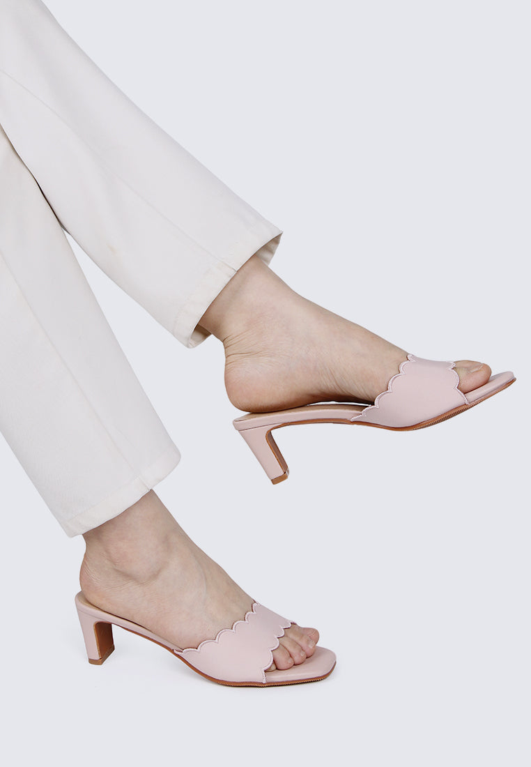 Carmen Comfy Heels In Dreamy Pink