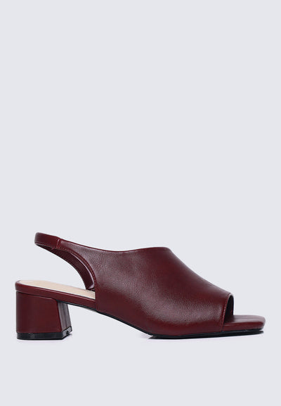 Mimpikita x My Ballerine Urba Comfy Heels In Maroon