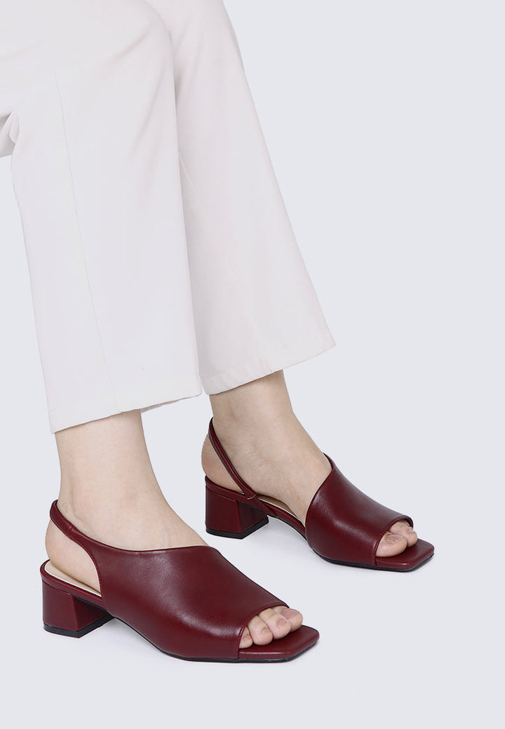 Mimpikita x My Ballerine Urba Comfy Heels In Maroon
