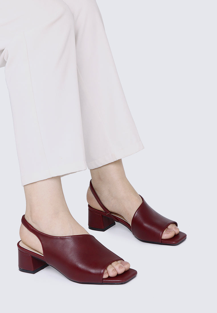 Mimpikita x My Ballerine Urba Comfy Heels In Maroon