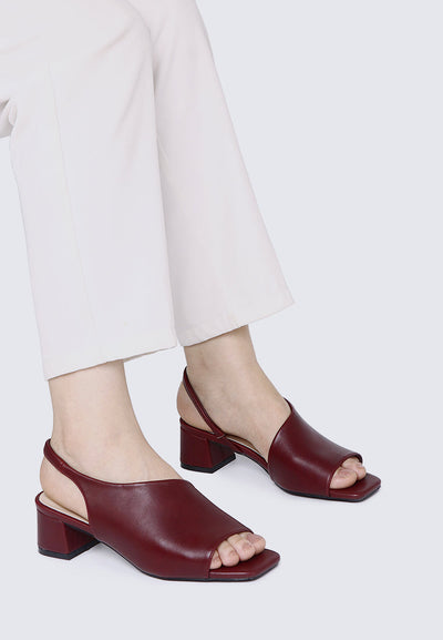 Mimpikita x My Ballerine Urba Comfy Heels In Maroon