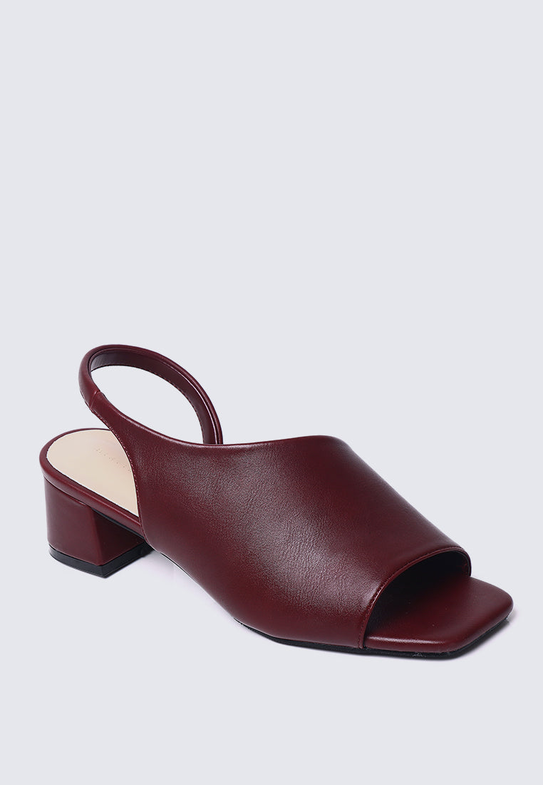 Mimpikita x My Ballerine Urba Comfy Heels In Maroon