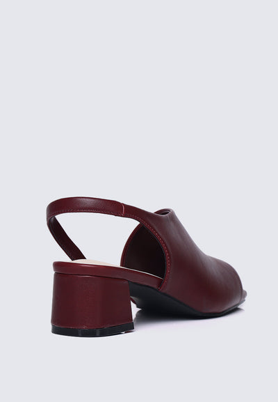 Mimpikita x My Ballerine Urba Comfy Heels In Maroon