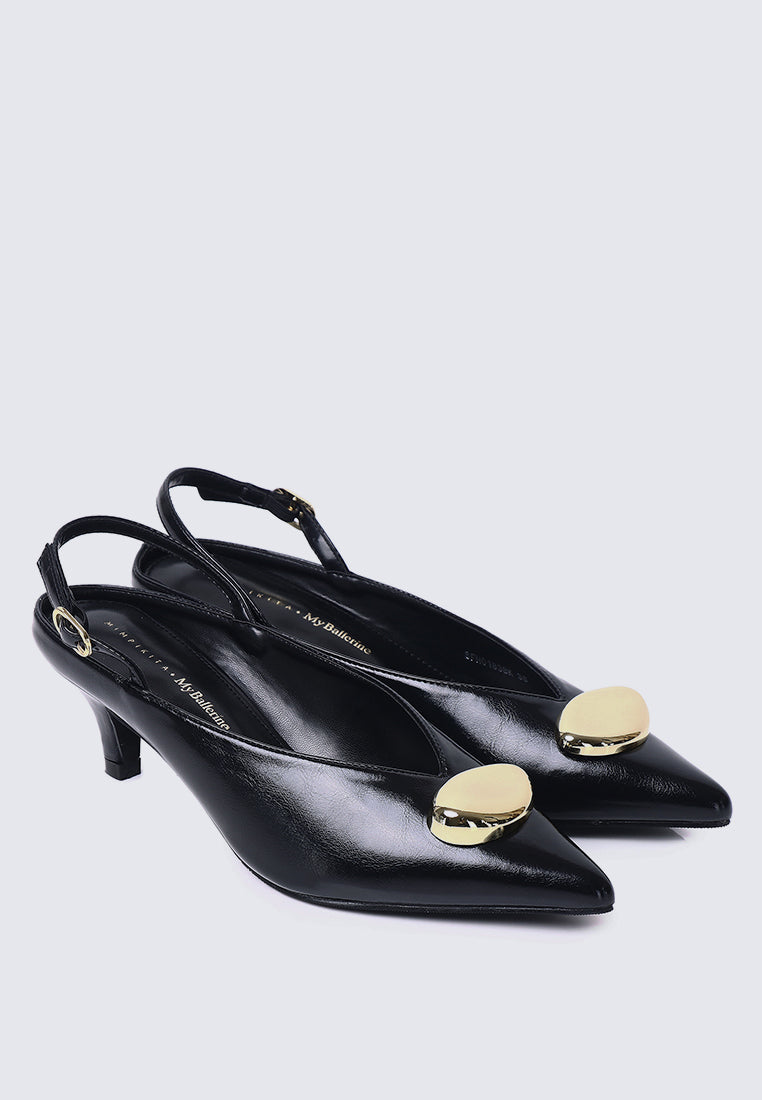 Mimpikita x My Ballerine Verde Comfy Heels In Black