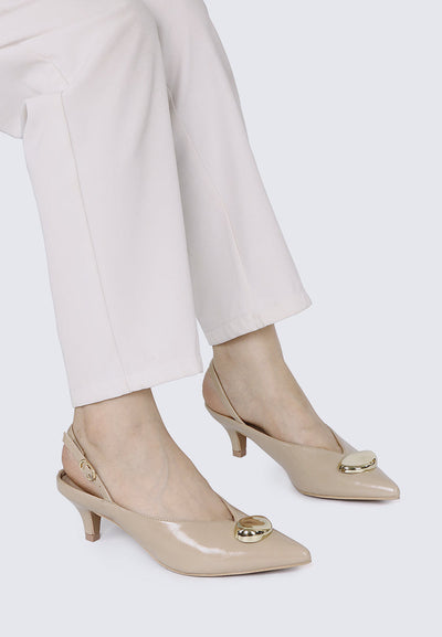 Mimpikita x My Ballerine Verde Comfy Heels In Cream