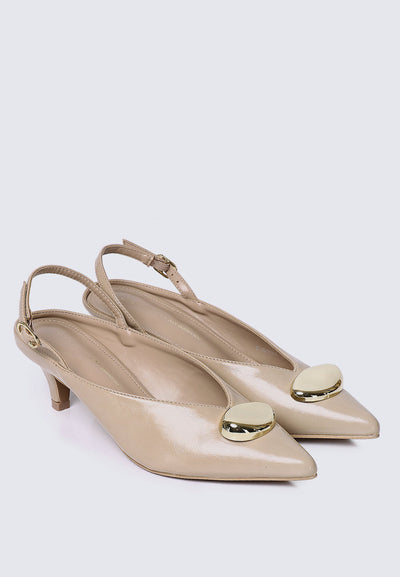 Mimpikita x My Ballerine Verde Comfy Heels In Cream