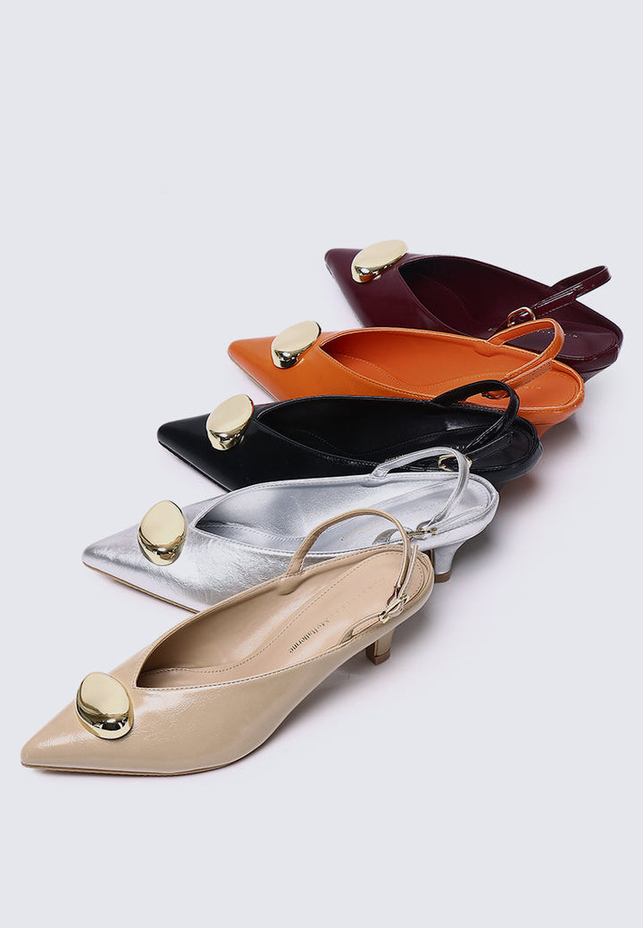 Mimpikita x My Ballerine Verde Comfy Heels In Orange