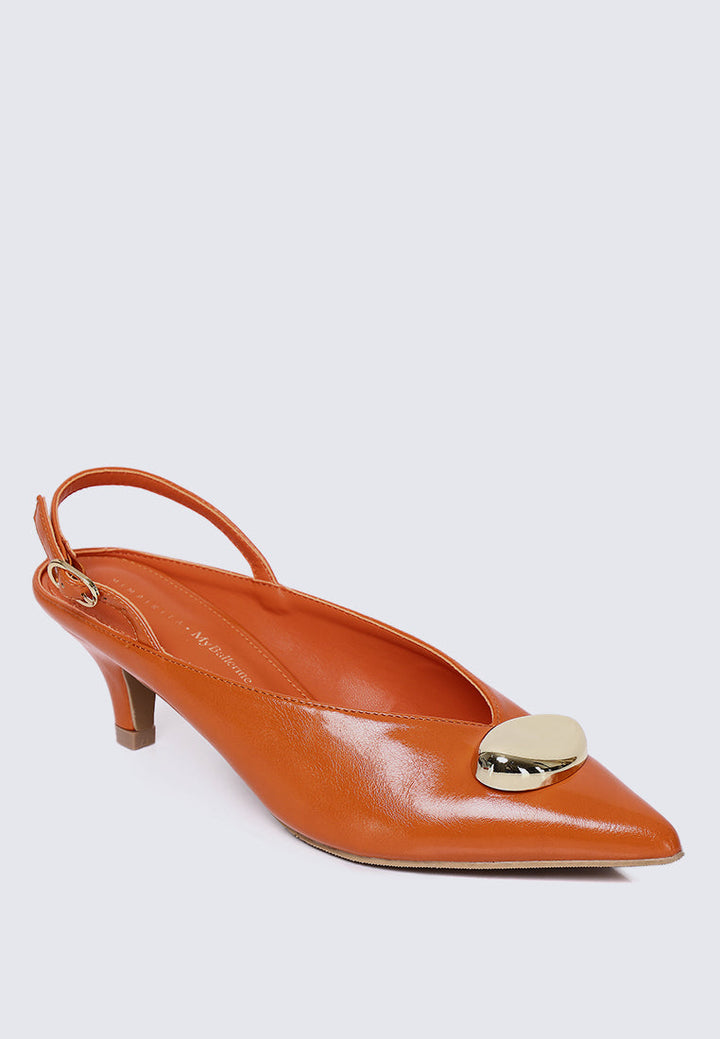 Mimpikita x My Ballerine Verde Comfy Heels In Orange