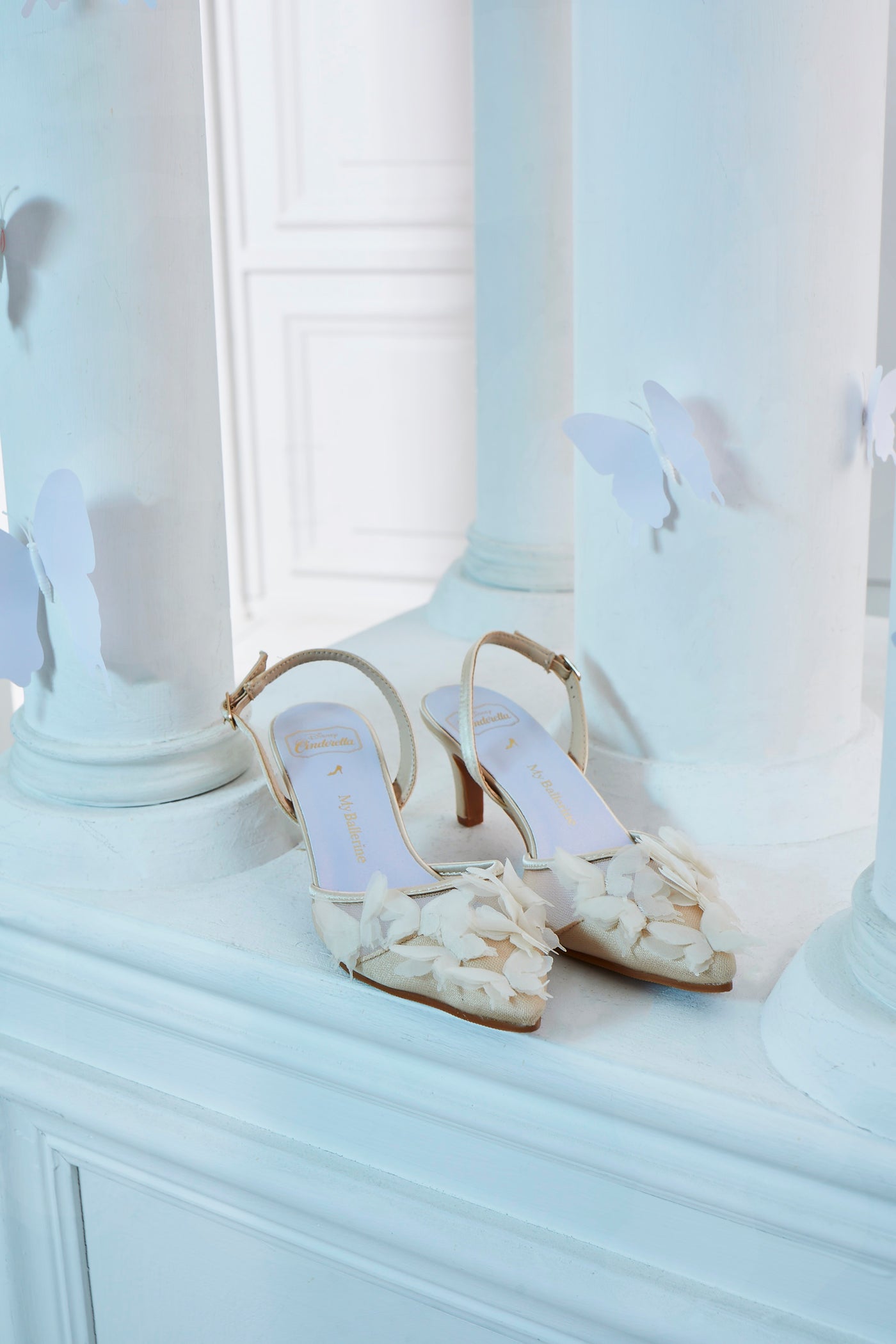 Fly to Your Dreams Comfy Heels In Champagne