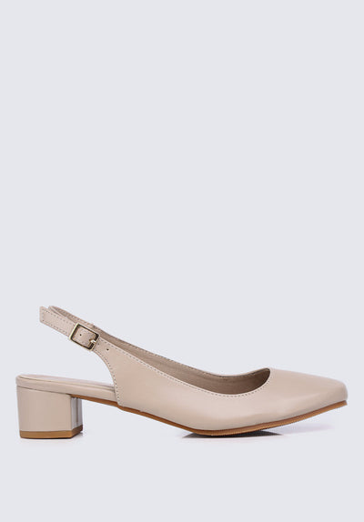 Palmer Comfy Heels In Almond