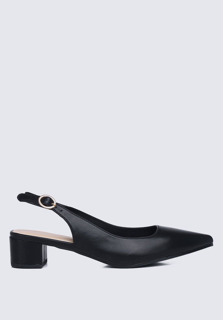 Valerie Comfy Heels In Black
