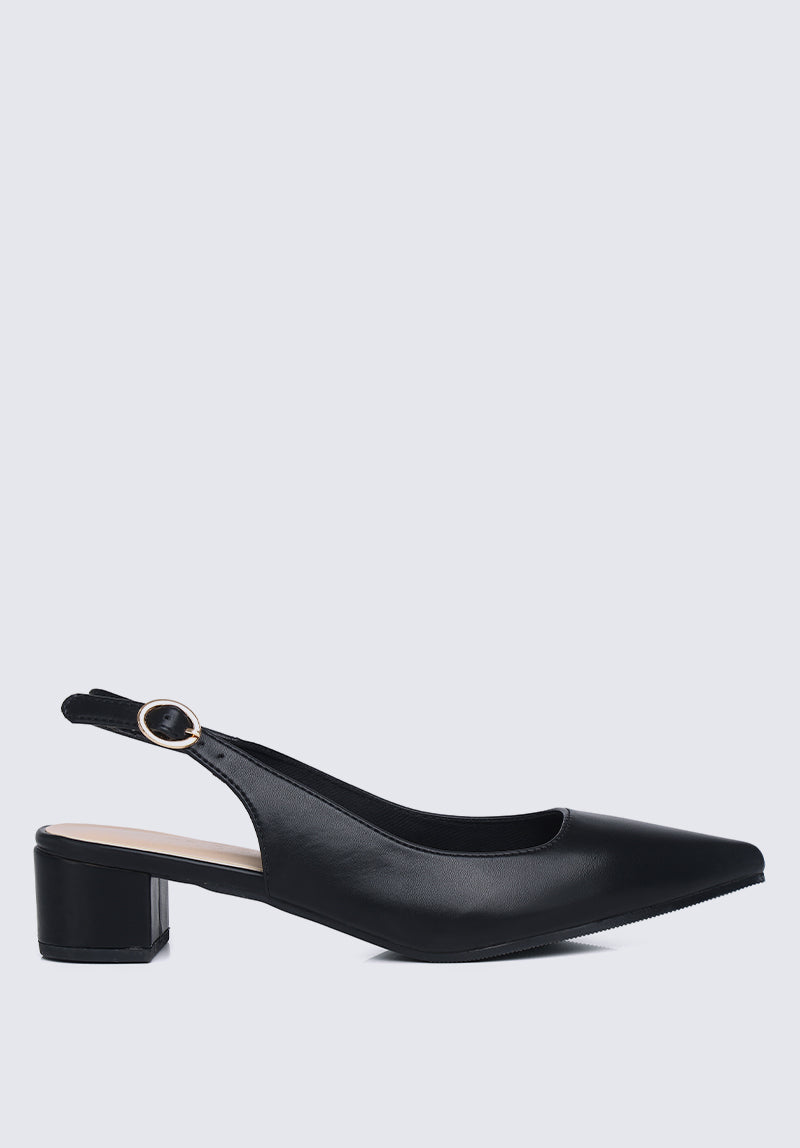 Valerie Comfy Heels In Black