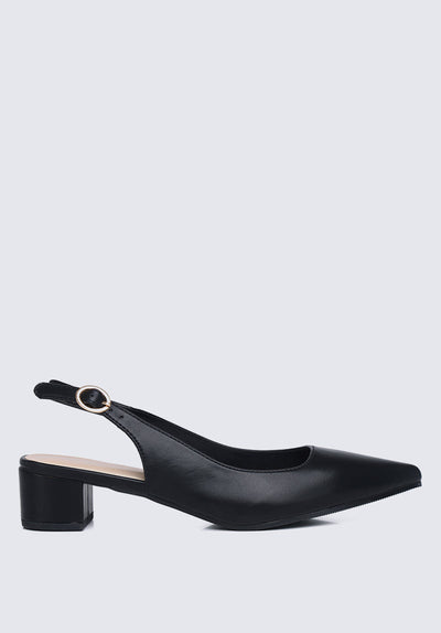 Valerie Comfy Heels In Black