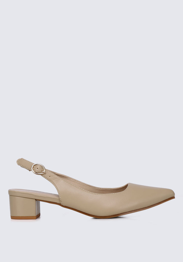 Valerie Comfy Heels In Nude