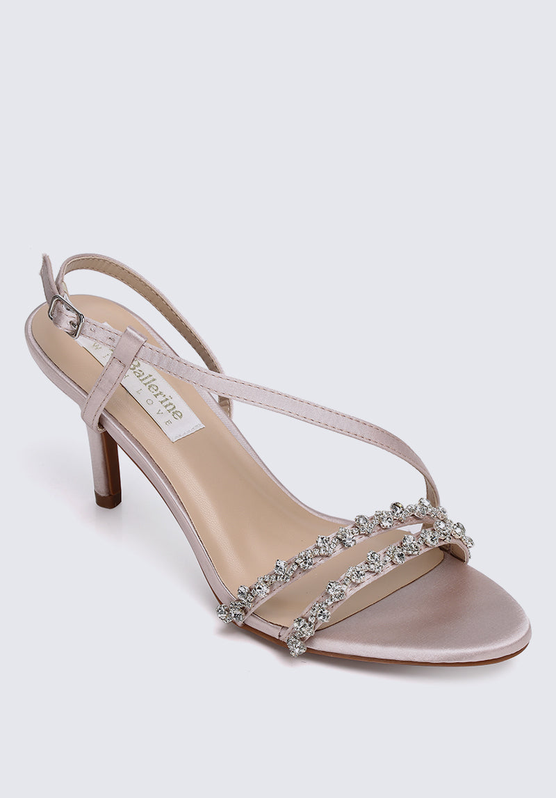 Angeline Comfy Heels In Nude