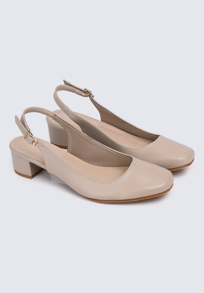 Palmer Comfy Heels In Almond