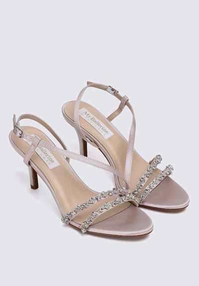 Angeline Comfy Heels In Nude