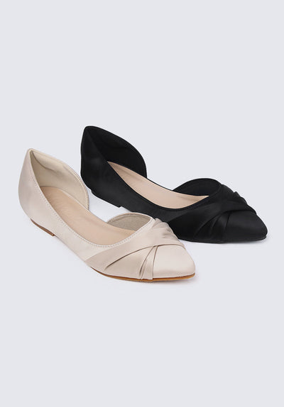 Grace Comfy Ballerina In Black Satin