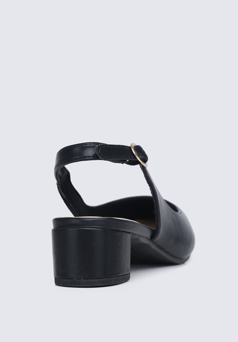 Valerie Comfy Heels In Black