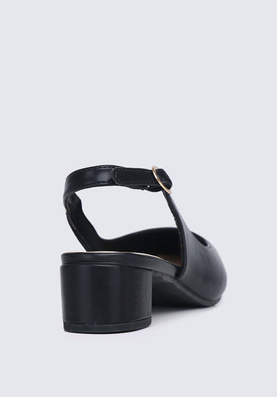 Valerie Comfy Heels In Black