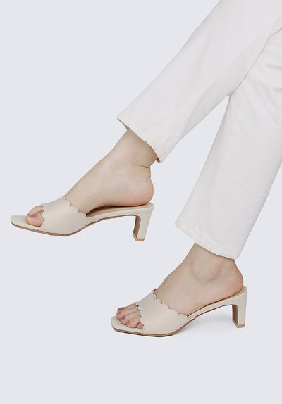 Carmen Comfy Heels In Beige