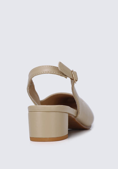 Valerie Comfy Heels In Nude