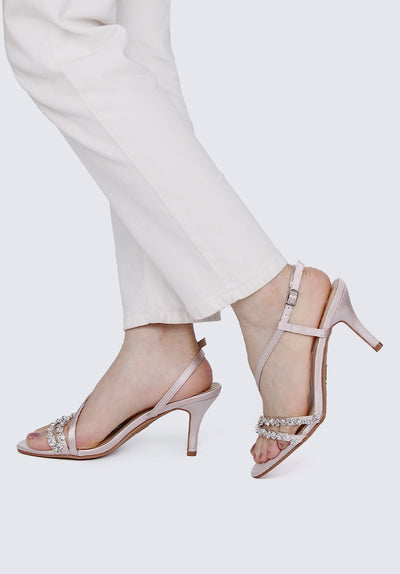 Angeline Comfy Heels In Nude