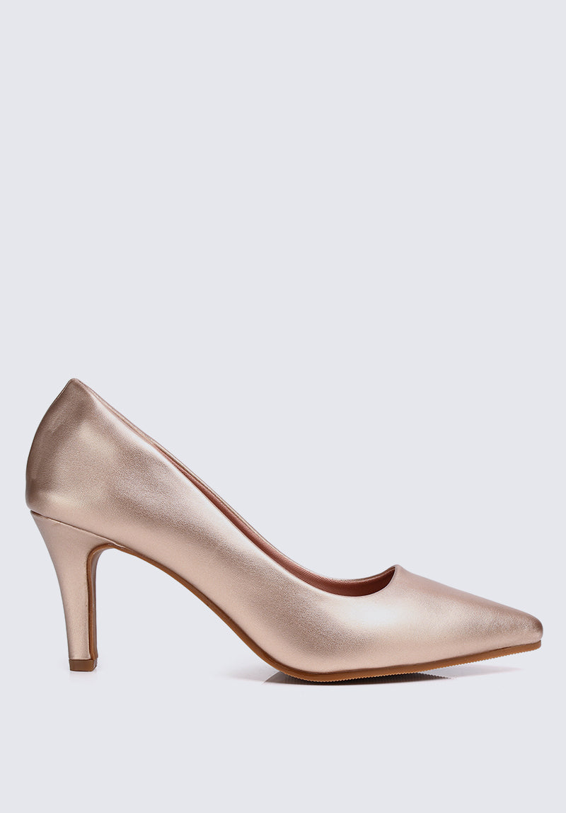 Ashley Comfy Pumps In Rose Gold
