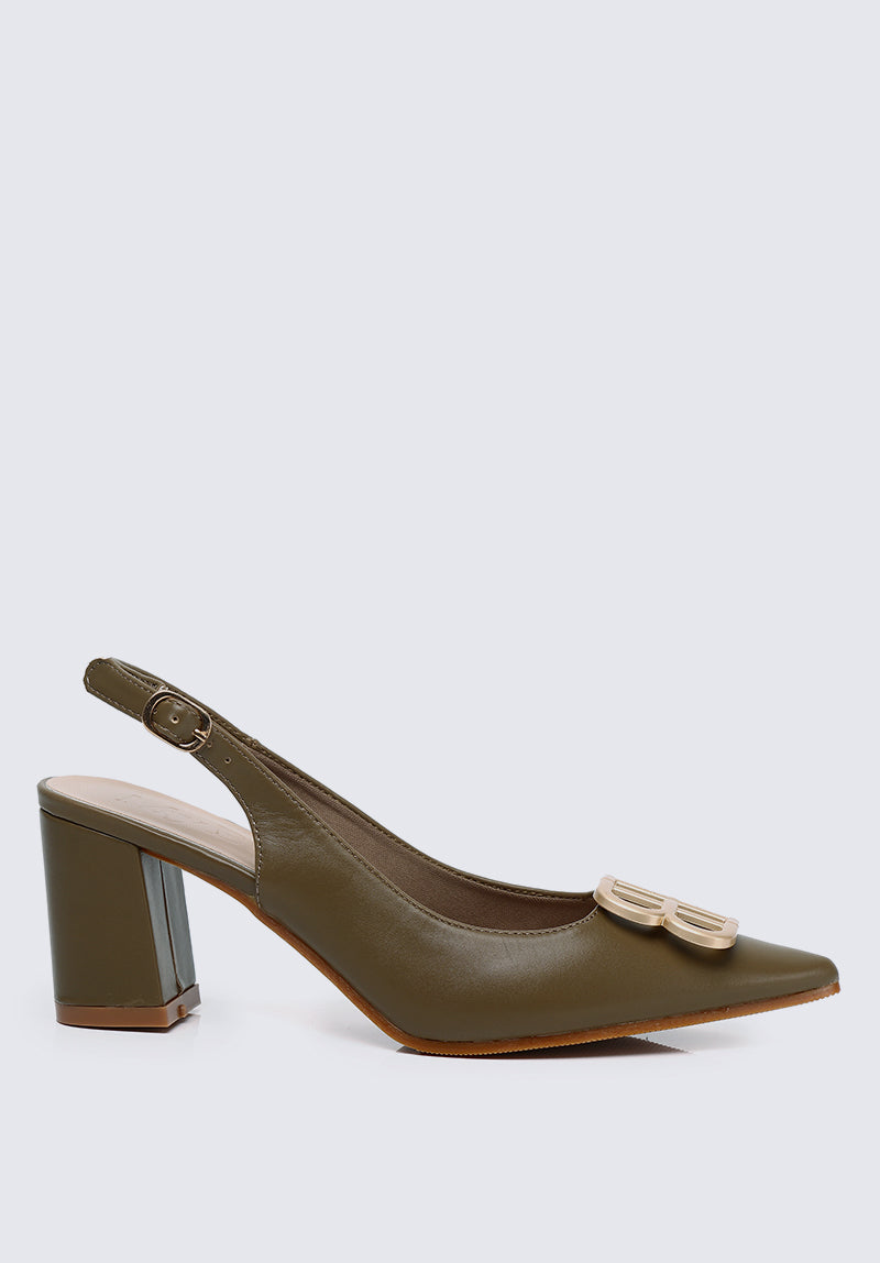 Betsy Comfy Heels  In Taupe
