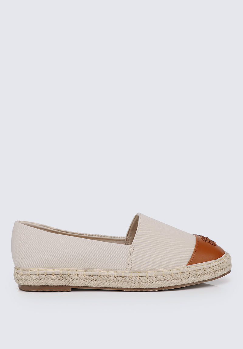 Britney Comfy Espadrilles In Off White