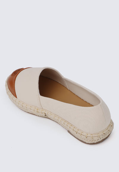 Britney Comfy Espadrilles In Off White