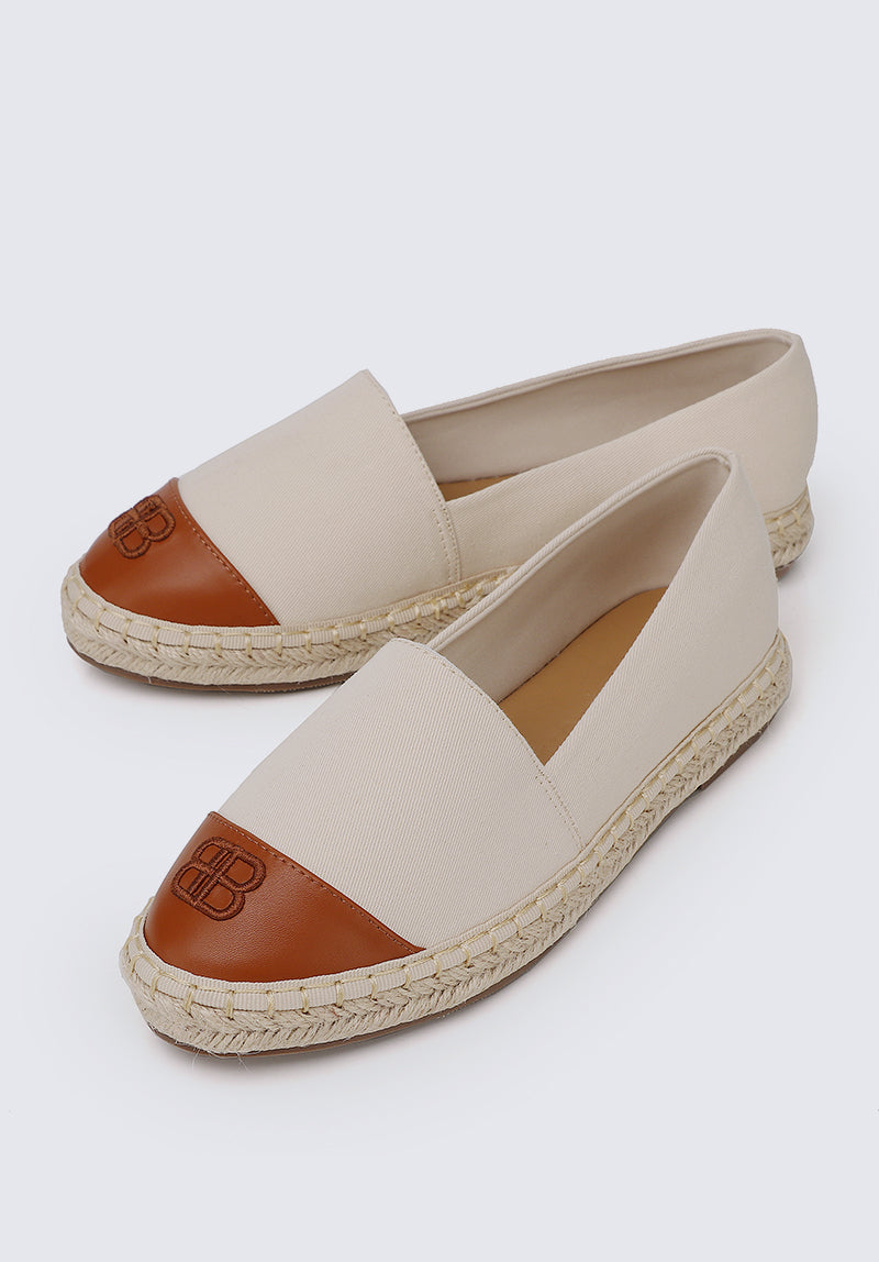 Britney Comfy Espadrilles In Off White