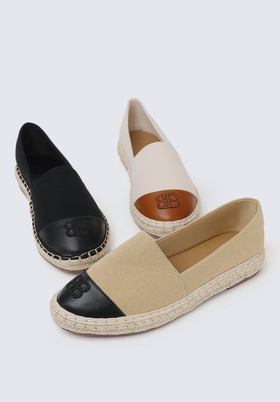 Britney Comfy Espadrilles In Off White
